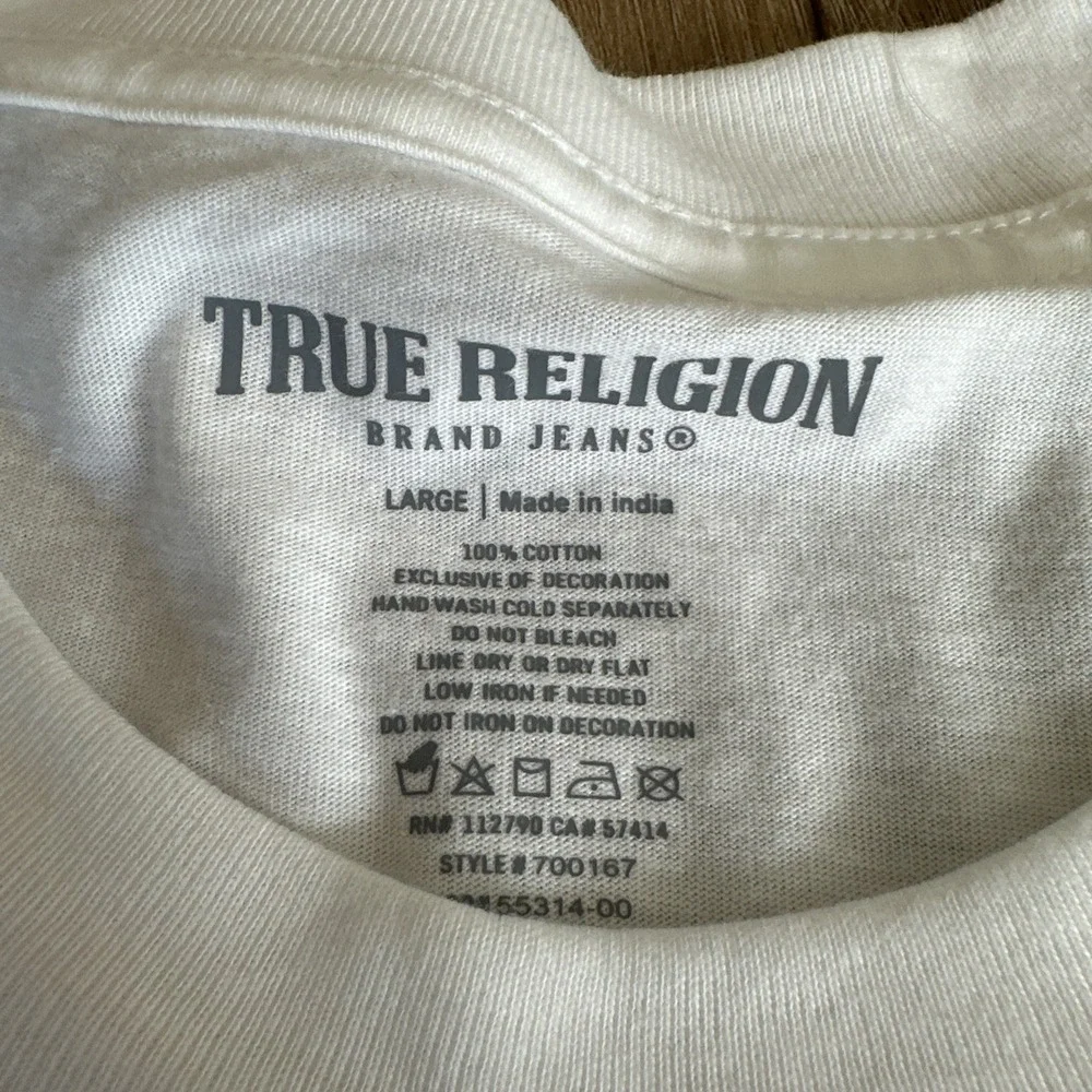 True‎ Religion Men's White Strike HS SS Tee 2002 Size Large NEW